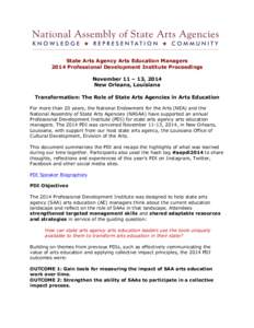 New Orleans Center for Creative Arts / Arts integration / Arts in education / National Endowment for the Arts / Education / Art education / Faubourg Marigny