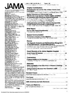 JAMA The Journal of the American Medical Association 113 Years of Continuous Publication World Wide Web Address: EDITORIAL STAFF