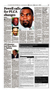 THE GLEANER, TUESDAY, SEPTEMBER 9, 2014 • www.jamaica-gleaner.com •  gleanerjamaica • Powell calls for PLCA