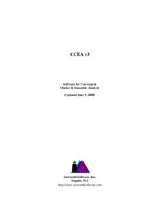 CCEA v3  Software for Convergent Cluster & Ensemble Analysis (Updated June 9, 2008)