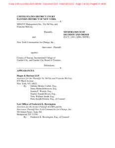 Town of Hempstead /  New York / Long Island Sound / Garden City /  New York / Thomas Suozzi / Garden City Park /  New York / Garden city movement / Affordable housing / Geography of New York / Nassau County /  New York / New York