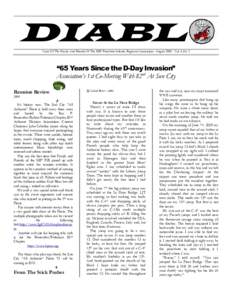 DIABLO Voice Of The Family And Friends Of The 508th Parachute Infantry Regiment Association - AugustVol. 4, Nr. 2 “65 Years Since the D-Day Invasion” Association’s 1st Co-Meeting With 82nd At Sun City Reuni