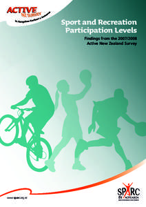 Sport and Recreation Participation Levels Findings from the[removed]Active New Zealand Survey  www.sparc.org.nz