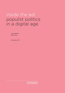 inside the edl populist politics in a digital age Jamie Bartlett Mark Littler