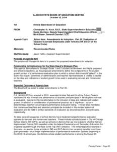 Illinois State Board of Education Meeting Packet - October 15, 2014