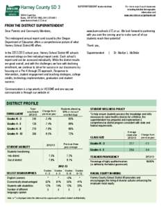 OREGON  REPORT CARD 2012­13