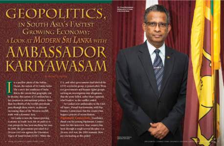 H.E. Prasad Kariyawasam, Ambassador of Sri Lanka to the United States By Michael D. Mosettig