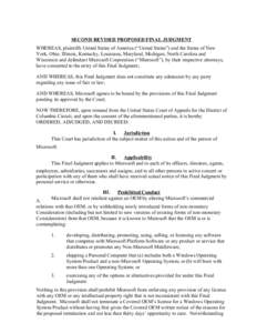 SECOND REVISED PROPOSED FINAL JUDGMENT WHEREAS, plaintiffs United States of America (“United States”) and the States of New York, Ohio, Illinois, Kentucky, Louisiana, Maryland, Michigan, North Carolina and Wisconsin 