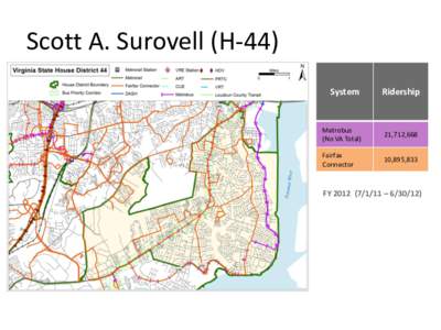 Scott A. Surovell (H-44) System Ridership  Metrobus