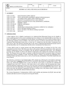 PAGE  SECTION ARIZONA ACCOUNTING MANUAL  II-R