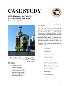 CASE STUDY Ink Dust Explosion and Flash Fires in East Rutherford, New Jersey (Seven Employee Injuries)  SUMMARY