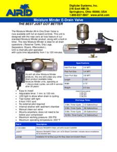 Digilube Systems, Inc. 216 East Mill St. Springboro, Ohio 45066; USA[removed]www.airid.com  Moisture Minder E-Drain Valve