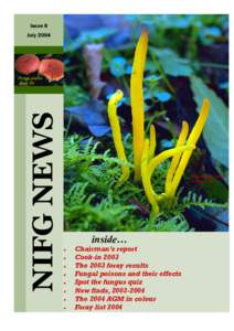 Issue 8 July 2004 NIFG NEWS  Fungal poisons