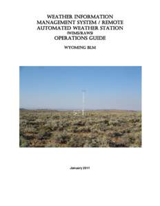 Weather information management system / remote automated weather station (WIMS/RAWS)  OPERATIONS GUIDE