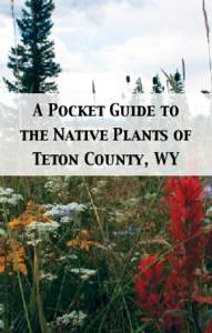 A Pocket Guide to the Native Plants of Teton County, WY The Pocket Guide to the Native Plants of Teton County, Wyoming is designed to provide information