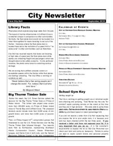 1 2 City Newsletter From City Hall
