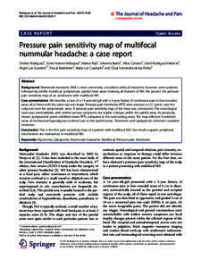 Pressure pain sensitivity map of multifocal nummular headache: a case report