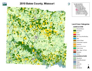 2010 Bates County, Missouri  Land Cover Categories AGRICULTURE  Pasture/Grass