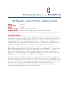 High Resolution Analysis of Follicular Lymphoma Genomes