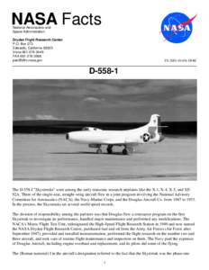 NASA Facts  National Aeronautics and Space Administration  Dryden Flight Research Center