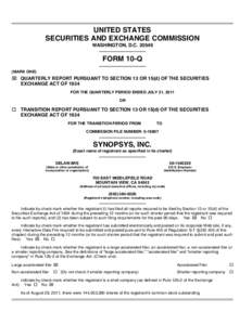 UNITED STATES SECURITIES AND EXCHANGE COMMISSION WASHINGTON, D.C[removed]FORM 10-Q (MARK ONE)