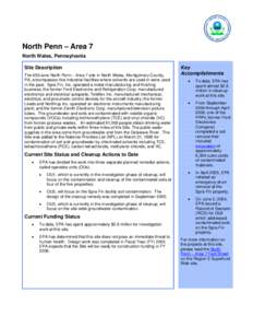 North Penn – Area 7 Superfund Site Factsheet