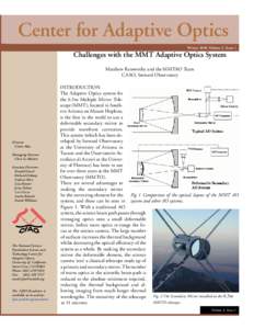 Center for Adaptive Optics Newsletter