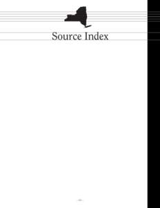 Source Index  —711— NOTE: Sources are agencies of New York State Government unless marked with an asterisk (*).