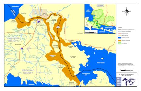 St. Marys River AOC Boundary Map