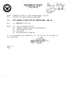 DEPARTMENT OF THE NAVY USS GUNSTON HALL (LSD 44) FPO AE[removed]Ser ADM/ 027
