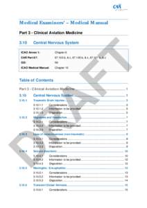 DRAFT - Medical Examiners’ - Medical Manual[removed]Central Nervous System