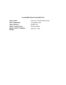 Accountability Report Transmittal Form