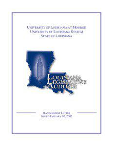 Risk / Single Audit / Audit / Theriot / Internal audit / Internal control / Financial audit / University of Louisiana at Monroe / Accountancy / Auditing / Business