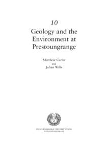 10 Geology and the Environment at Prestoungrange Matthew Carter and