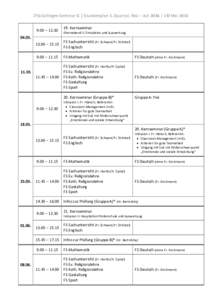 ZfsL Solingen Seminar G │ Stundenplan 5. Quartal, Mai – Juli 2016 | VD Mai – Kernseminar Elternabend II: Simulation und Auswertung