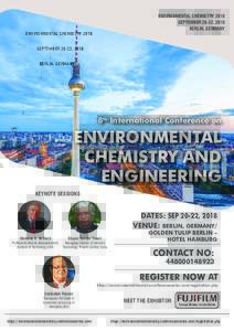 ENVIRONMENTAL CHEMISTRY 2018 SEPTEMBER 20-22, 2018 BERLIN, GERMANY 8th International Conference on