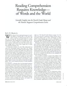 Reading / Learning to read / Linguistics / Education / Learning / Applied linguistics / Education in the United States / Writing systems / Reading comprehension / Vocabulary / Reading education in the United States