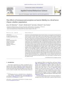 The effects of immunocontraception on harem fidelity in a feral horse (Equus caballus) population