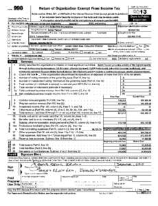 990  Form Return of Organization Exempt From Income Tax Under section 501 (c), 527, or 4947(a)(1) of the Internal Revenue Code (except private foundations)