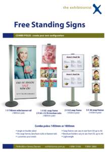 the exhibitionist  Free Standing Signs COMBO POLES - create your own configuration  Susan’s Snack Bar