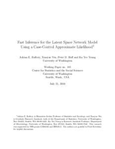 Bayesian statistics / Likelihood function / Likelihood-ratio test / Exponential random graph models / Latent class model / Statistics / Estimation theory / Statistical theory