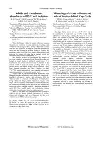 610  Goldschmidt Conference Abstracts Volatile and trace element abundances in HIMU melt inclusions