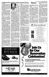 Longtime professor, graduate program celebrates 50 years By Ken Shane The University of Rhode Island will celebrate the 50th anniversary of its Graduate School of Oceanography with a series of public events. The events w