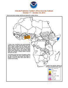 Climate Prediction Center’s Africa Hazards Outlook August 9 – August 15, 2018    Enhanced rains received over the western Sahel countries during the last week.