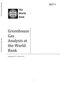 Greenhouse Gas Analysis at the World Bank