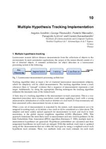 10 Multiple Hypothesis Tracking Implementation Angelos Amditis1, George Thomaidis1, Pantelis Maroudis2, Panagiotis Lytrivis1 and Giannis Karaseitanidis1 1Institute 2Institut