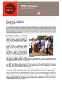 Disaster Response Programme Report