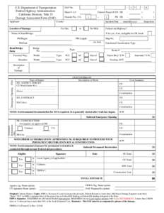 U.S. Department of Transportation Federal Highway AdministrationCalifornia Division- Title 23 Damage Assessment Form (DAF) Applicant  DAF No.