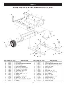 PARTS REPAIR PARTS FOR MODEL[removed]CART BODY 12 A