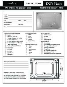 Jade 5  ORDER FORM FAX ORDERS TO